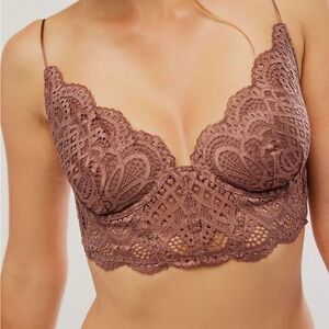 Free People All Yours lace underwired bra Hickory M